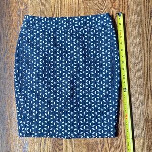 LOFT Black Eyelet Skirt